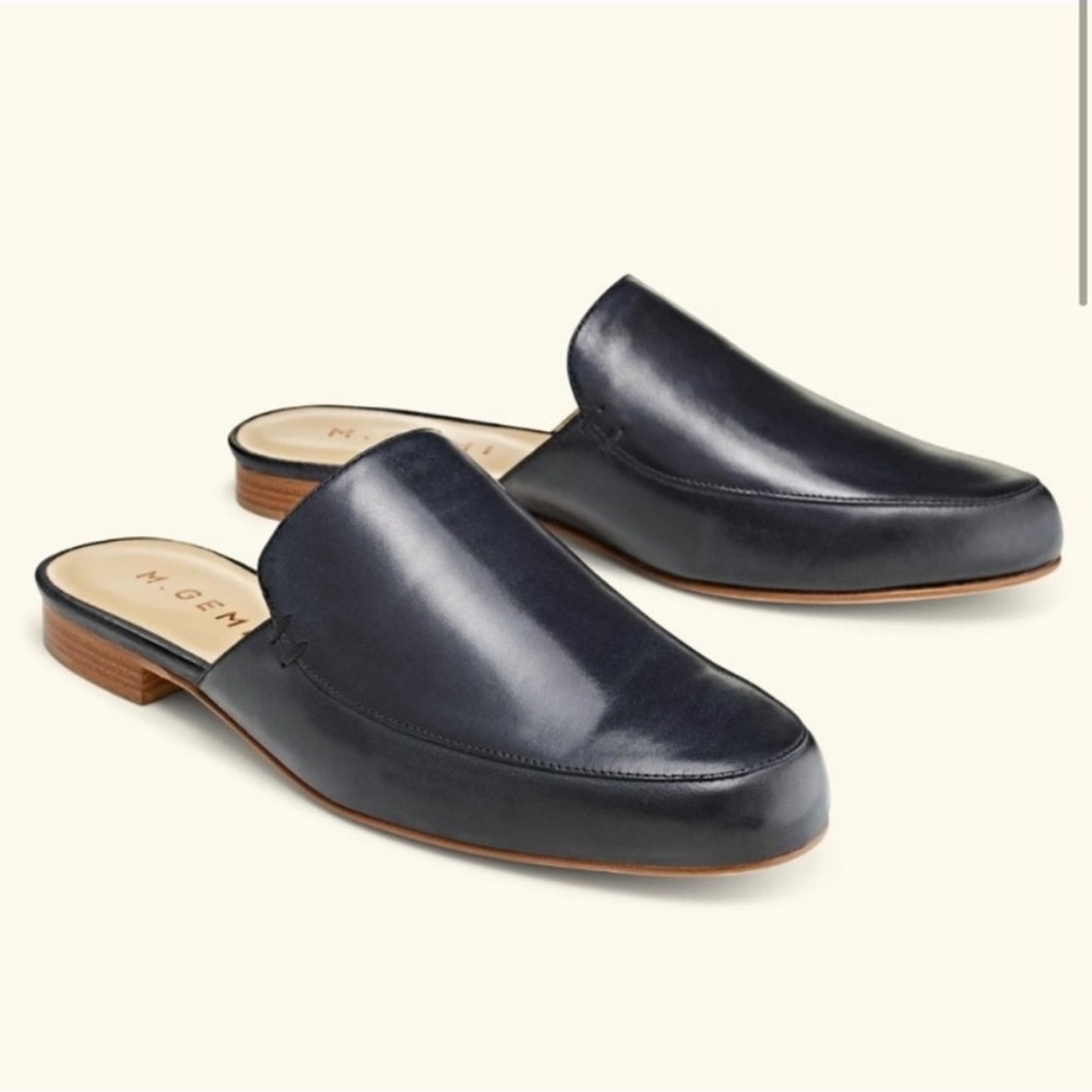 M. Gemi Docente Black Leather Mules 8